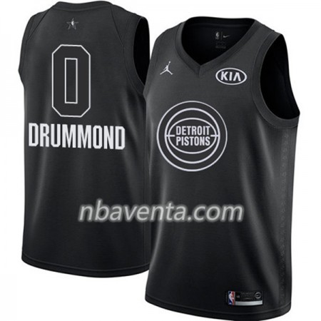 Camiseta Hombre Detroit Pistons Andre Drummond 0 2018 All Star Jordan Brand Negro Swingman